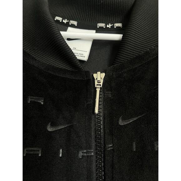 Nike Air Velour 2pc Allover Logo Track Suit Zip Jacket Mid Rise Pants 3x - Picture 7 of 14